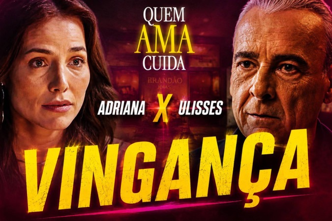 Adriana mira Ulisses e prepara golpe para entrar na joalheria em Quem Ama Cuida -  (crédito: Obeservatório da TV)