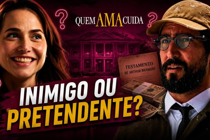 De inimigo a pretendente? 4 viradas unem Adriana e Heitor em Quem Ama Cuida -  (crédito: Obeservatório da TV)