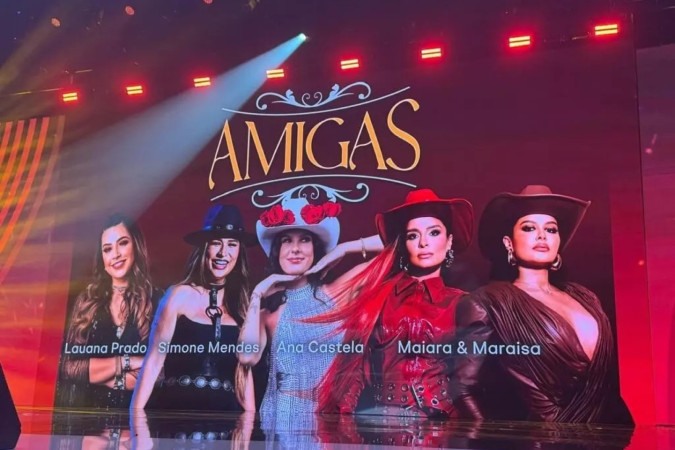 Amigas retorna à programação da Globo com show de cantoras sertanejas -  (crédito: Obeservatório da TV)