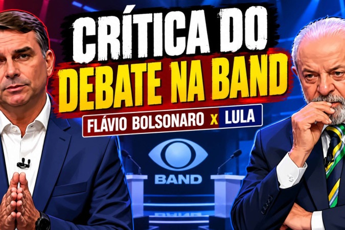 Debate entre Lula e Flávio Bolsonaro na Band vira espetáculo de ataques e representa um desserviço à democracia -  (crédito: Obeservatório da TV)