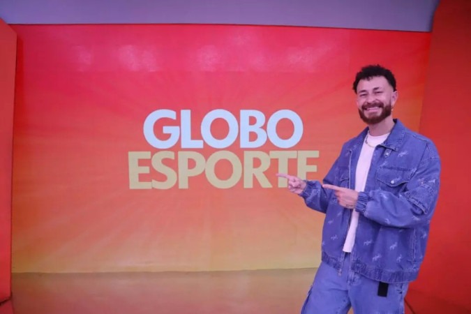 Fred Bruno retorna ao Globo Esporte após ser atingido por tiro e afirma que está bem -  (crédito: Obeservatório da TV)